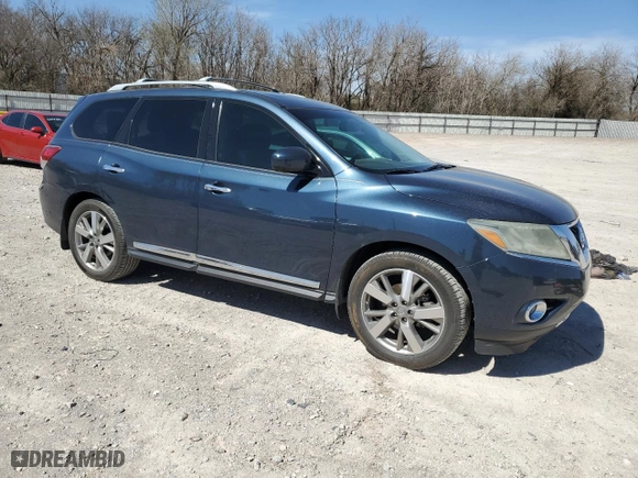 2014 Nissan Pathfinder Platinum with VIN 5N1AR2MN5EC636944, listed as a Copart auction lot 49326315 with NaN miles and Salvage Title. Bid and sale history available at carsss.com. Image 4.