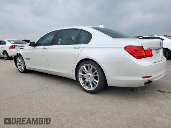 2011 BMW 7 Series 750Li with VIN WBAKB8C58BCY65645, listed as a Copart auction lot 57612775 with 69,670 mi miles and Salvage title. Bid and sale history available at DreamBid. Image 2.