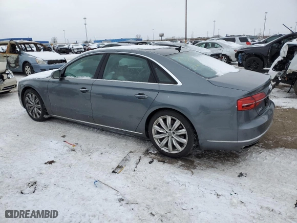2016 Audi A8 L 3.0T with VIN WAU34AFD8GN009296, listed as a Copart auction lot 87642945 with 53,933 mi miles and Clean Title. Bid and sale history available at carsss.com. Image 2.