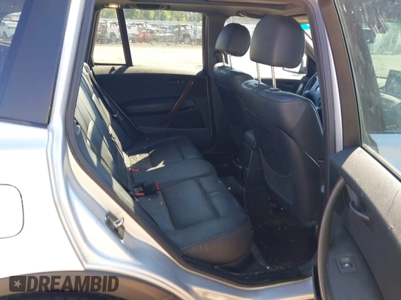 2004 BMW X3 3.0i with VIN WBXPA93424WA61387, listed as a IAAI auction lot 40321921 with 179,360 mi miles. Bid and sale history available at carsss.com. Image 8.