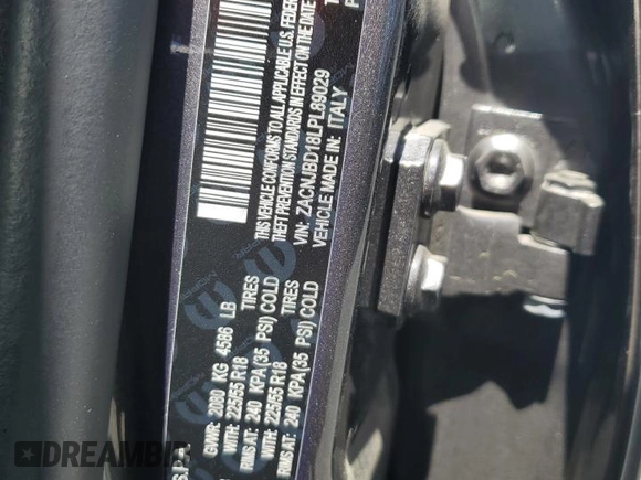 2020 Jeep Renegade Limited with VIN ZACNJBD18LPL89029, listed as a Copart auction lot 53712385 with 42,097 mi miles and Salvage title. Bid and sale history available at DreamBid. Image 13.
