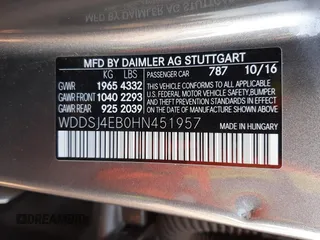2017 Mercedes-Benz CLA with VIN WDDSJ4EB0HN451957, listed as a Copart auction lot 45735283 with 86,701 mi miles. Bid and sale history available at carsss.com. Image 12.