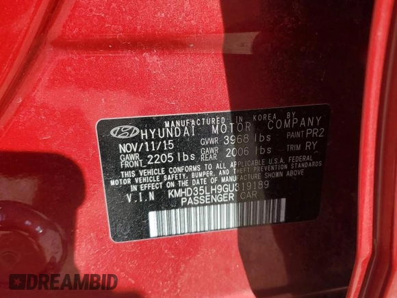 2016 Hyundai Elantra GT with VIN KMHD35LH9GU319189, listed as a Copart auction lot 52763425 with 151,894 mi miles and Salvage Title. Bid and sale history available at carsss.com. Image 12.