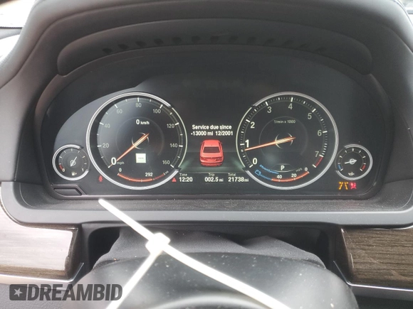 2014 BMW 7 Series ALPINA B7 with VIN WBAYE8C58ED135038, listed as a Copart auction lot 51213475 with 21,738 mi miles and Salvage title. Bid and sale history available at DreamBid. Image 9.