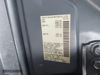 2010 Nissan Maxima 3.5 SV w/Sport Pkg with VIN 1N4AA5AP0AC836469, listed as a IAAI auction lot 41831890 with 999,999 mi miles. Bid and sale history available at carsss.com. Image 9.