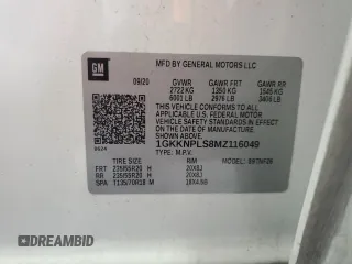 2021 GMC Acadia Denali with VIN 1GKKNPLS8MZ116049, listed as a Copart auction lot 54493275 with 45,867 mi miles and Salvage title. Bid and sale history available at DreamBid. Image 13.