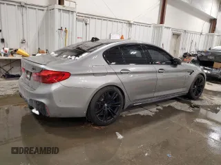 2019 BMW M5 with VIN WBSJF0C50KB447597, listed as a Copart auction lot 45179115 with 40,600 mi miles and Salvage Title. Bid and sale history available at carsss.com. Image 3.