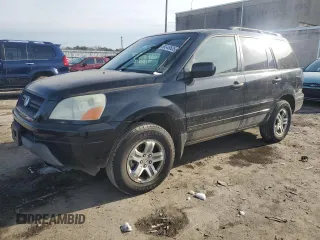 2005 Honda Pilot EX-L with VIN 5FNYF18535B064114, listed as a Copart auction lot 89348605 with 154,607 mi miles and Salvage Title. Bid and sale history available at carsss.com. Image 1.