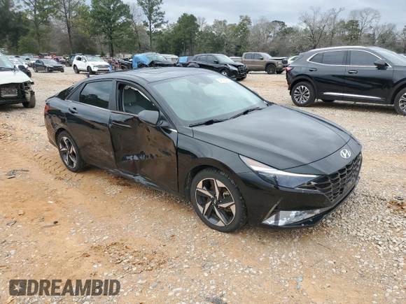 2021 Hyundai Elantra Limited with VIN KMHLP4AGXMU152289, listed as a Copart auction lot 46085895 with 96,977 mi miles and Salvage Title. Bid and sale history available at DreamBid. Image 4.