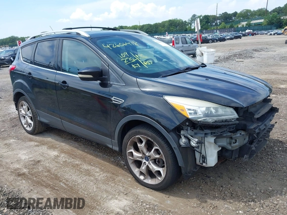 2013 Ford Escape Titanium z VIN 1FMCU9J93DUC06684, wystawiony jako IAAI lot #42606418 z przebiegiem 109 270 mil mil oraz . Historia ofert i sprzedaży dostępna na DreamBid. Obrazek 1.