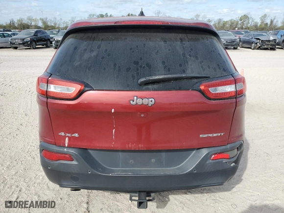 2014 Jeep Cherokee Sport with VIN 1C4PJMAB9EW297440, listed as a Copart auction lot 49485485 with 218,424 mi miles and Clean Title. Bid and sale history available at carsss.com. Image 6.
