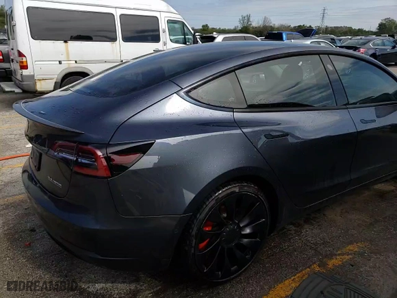 2022 Tesla Model 3 Performance with VIN 5YJ3E1EC7NF269001, listed as a Copart auction lot 72729544 with 37,837 mi miles and Salvage Title. Bid and sale history available at carsss.com. Image 13.