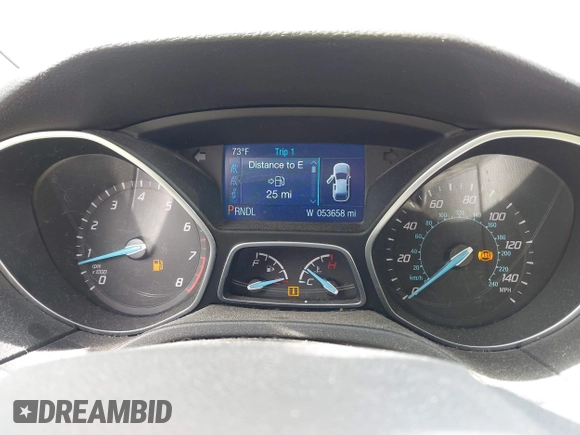 2014 Ford Focus SE with VIN 1FADP3F23EL310193, listed as a IAAI auction lot 41808058 with 53,658 mi miles. Bid and sale history available at carsss.com. Image 7.