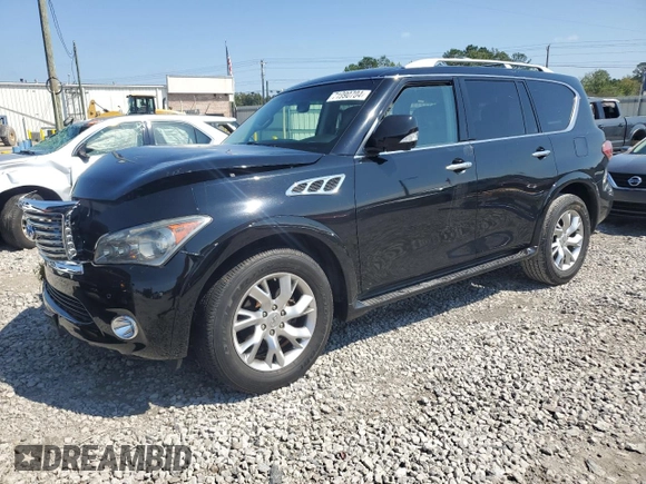 2012 Infiniti QX56 8-passenger with VIN JN8AZ2ND2C9716291, listed as a Copart auction lot 71990704 with 79,241 mi miles and Salvage Title. Bid and sale history available at carsss.com. Image 1.