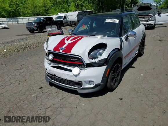 2015 MINI Countryman John Cooper Works with VIN WMWXD1C58FWS34860, listed as a Copart auction lot 55384065 with 48,709 mi miles and Salvage Title. Bid and sale history available at DreamBid. Image 13.