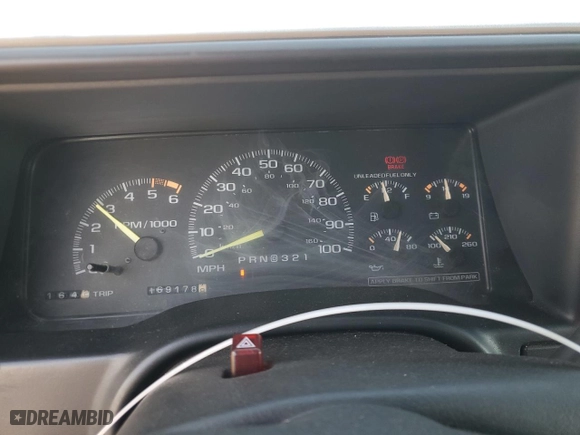 1996 Chevrolet Tahoe with VIN 1GNEK13R1TJ385350, listed as a Copart auction lot 77593884 with 169,178 mi miles and Salvage Title. Bid and sale history available at carsss.com. Image 9.