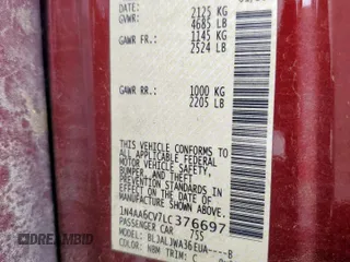 2020 Nissan Maxima SV with VIN 1N4AA6CV7LC376697, listed as a Copart auction lot 59306825 with 105,745 mi miles and Salvage title. Bid and sale history available at DreamBid. Image 12.