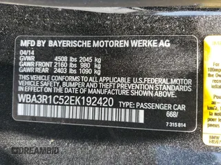 2014 BMW 4 Series 435i z VIN WBA3R1C52EK192420, wystawiony jako Copart lot #57393025 z przebiegiem Nie podano mil oraz Tytuł czysty. Historia ofert i sprzedaży dostępna na DreamBid. Obrazek 13.