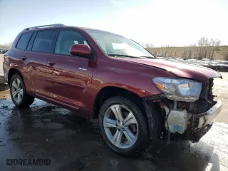 2008 Toyota Highlander Sport with VIN JTEES43A082050615, listed as a Copart auction lot 52589215 with 179,343 mi miles and Salvage Title. Bid and sale history available at carsss.com. Image 4.