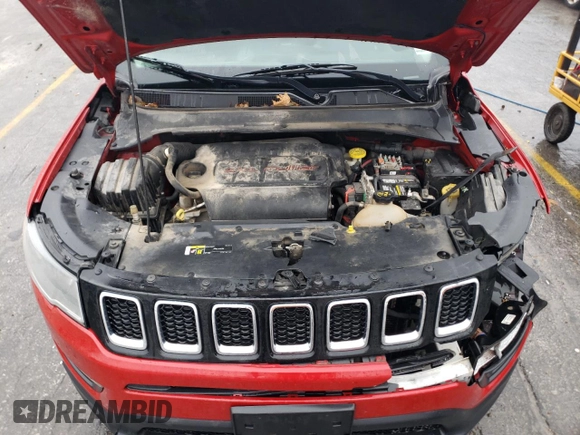 2017 Jeep Compass Sport with VIN 3C4NJCAB7HT668302, listed as a Copart auction lot 86572424 with 217,437 mi miles and Salvage Title. Bid and sale history available at carsss.com. Image 12.