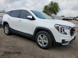 2024 GMC Terrain SLE with VIN 3GKALMEG1RL268701, listed as a Copart auction lot 55166565 with 9,849 mi miles and Salvage title. Bid and sale history available at DreamBid. Image 4.