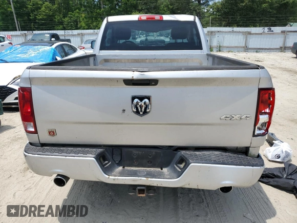 2013 Ram 1500 Express with VIN 3C6JR7AT4DG518407, listed as a Copart auction lot 60879224 with 117,643 mi miles and Salvage title. Bid and sale history available at DreamBid. Image 6.