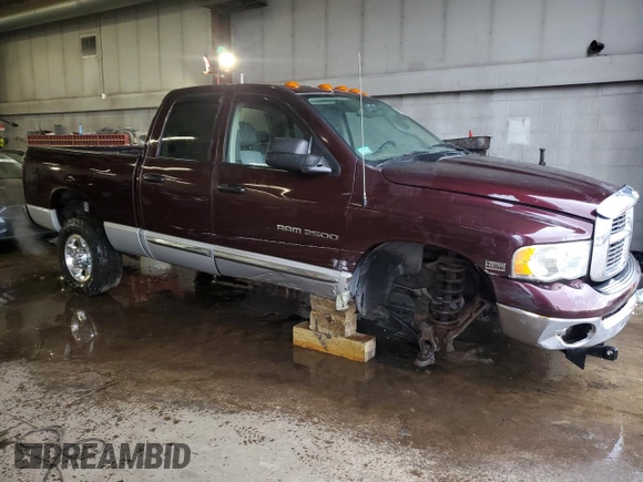 2005 Dodge 2500 SLT z VIN 3D7KS28D95G705457, wystawiony jako Copart lot #47731045 z przebiegiem 124 560 mil mil oraz Szkoda całkowita • Salvage title. Historia ofert i sprzedaży dostępna na DreamBid. Obrazek 4.