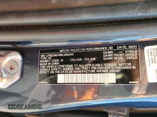 2022 Polestar 2 with VIN LPSED3KA6NL055049, listed as a Copart auction lot 87434224 with 24,421 mi miles and Salvage Title. Bid and sale history available at carsss.com. Image 14.