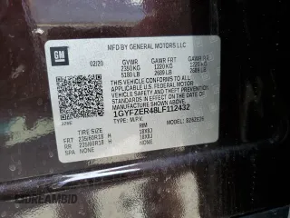 2020 Cadillac XT4 FWD Sport z VIN 1GYFZER48LF112432, wystawiony jako Copart lot #50842855 z przebiegiem 29 471 mil mil oraz Szkoda całkowita • Salvage title. Historia ofert i sprzedaży dostępna na DreamBid. Obrazek 13.