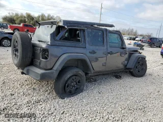 2020 Jeep Wrangler Unlimited Sport Altitude with VIN 1C4HJXDG6LW234273, listed as a Copart auction lot 48584185 with 74,936 mi miles and Salvage Title. Bid and sale history available at carsss.com. Image 3.