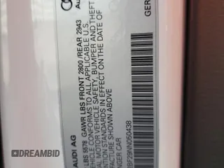 2022 Audi A7 Prestige with VIN WAUV2BF29NN050438, listed as a Copart auction lot 78692104 with 31,402 mi miles and Salvage Title. Bid and sale history available at carsss.com. Image 12.