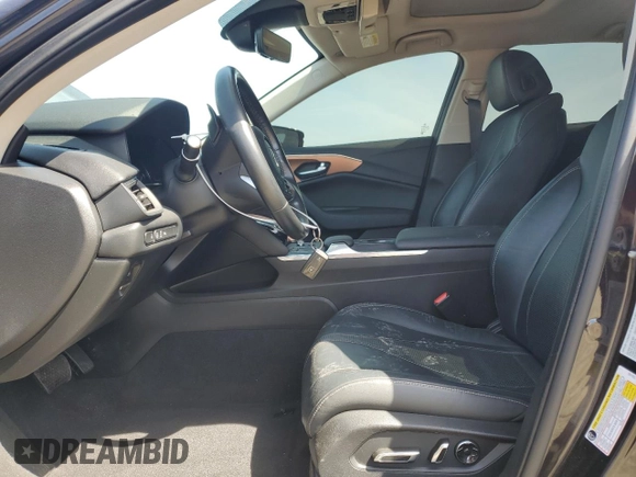 2021 Acura TLX Technology with VIN 19UUB5F49MA002169, listed as a Copart auction lot 57046525 with 60,256 mi miles and Salvage title. Bid and sale history available at DreamBid. Image 7.