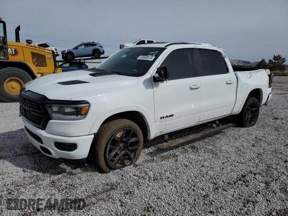 2020 Ram 1500 Laramie with VIN 1C6SRFJM9LN217208, listed as a Copart auction lot 45608515 with 80,478 mi miles and Salvage title. Bid and sale history available at DreamBid. Image 1.