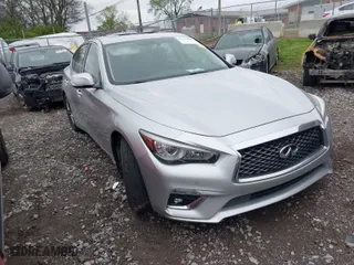 2018 Infiniti Q50 3.0t LUXE with VIN JN1EV7AP8JM361307, listed as a IAAI auction lot 41857098 with 98,243 mi miles. Bid and sale history available at carsss.com. Image 1.