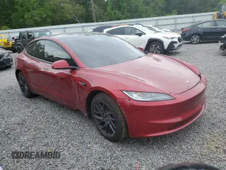 2025 Tesla Model 3 Long Range with VIN 5YJ3E1EA7SF938944, listed as a Copart auction lot 51677045 with 3,658 mi miles and Salvage title. Bid and sale history available at DreamBid. Image 4.
