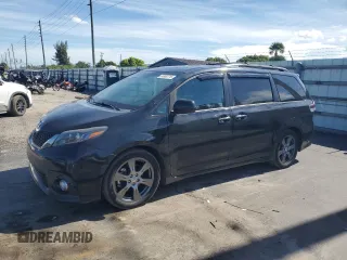 2017 Toyota Sienna SE with VIN 5TDXZ3DC7HS858021, listed as a Copart auction lot 65982715 with 73,647 mi miles and Clean title. Bid and sale history available at DreamBid. Image 1.