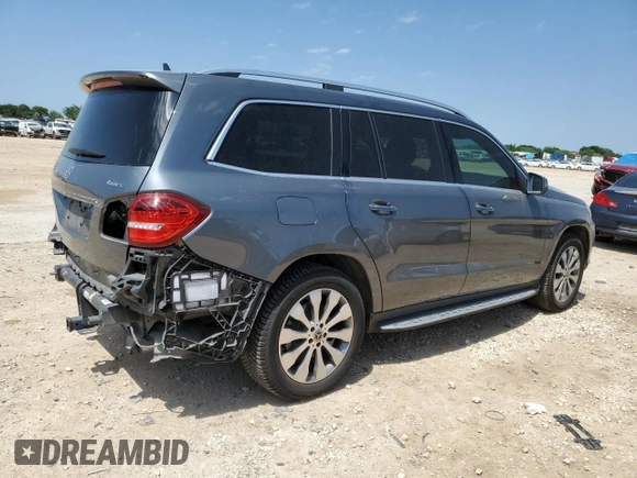 2018 Mercedes-Benz GLS 450 with VIN 4JGDF6EE0JB011217, listed as a Copart auction lot 55772345 with 91,542 mi miles and Salvage title. Bid and sale history available at DreamBid. Image 3.
