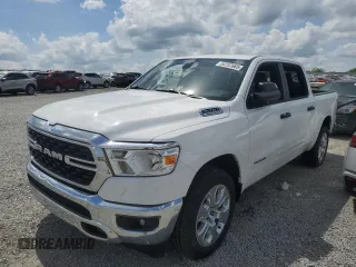 2024 Ram 1500 Big Horn z VIN 1C6SRFFTXRN163880, wystawiony jako Copart lot #54157665 z przebiegiem Nie podano mil oraz Szkoda całkowita • Salvage title. Historia ofert i sprzedaży dostępna na DreamBid. Obrazek 1.