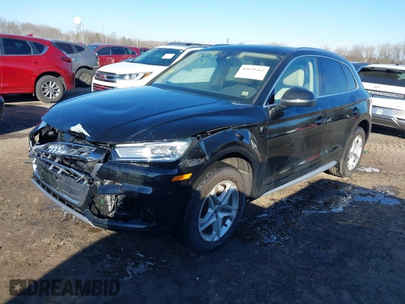 2019 Audi Q5 Premium with VIN WA1ANAFY7K2043454, listed as a IAAI auction lot 41620464 with 57,516 mi miles. Bid and sale history available at carsss.com. Image 2.