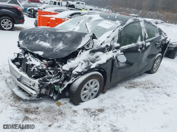 2019 Toyota Prius L Eco with VIN JTDKARFU9K3072837, listed as a IAAI auction lot 41303858 with 0 mi miles. Bid and sale history available at carsss.com. Image 2.
