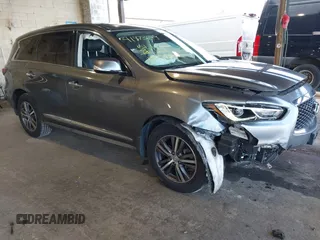 2019 Infiniti QX60 Luxe with VIN 5N1DL0MM8KC558679, listed as a IAAI auction lot 41973649 with 51,867 mi miles and . Bid and sale history available at DreamBid. Image 1.