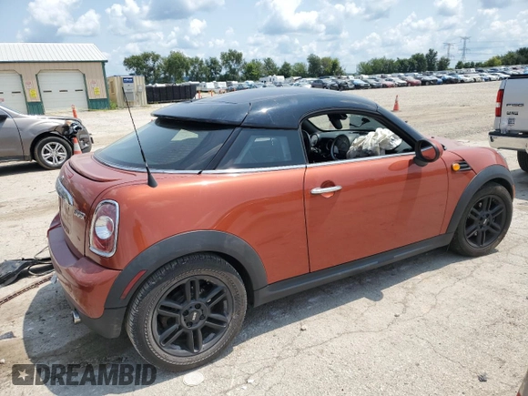 2014 MINI Cooper Coupe with VIN WMWSX1C53ET507902, listed as a Copart auction lot 64094884 with 0 mi miles and Salvage Title. Bid and sale history available at carsss.com. Image 3.