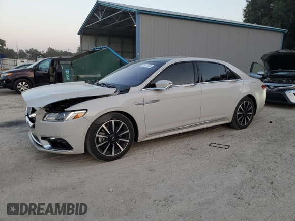2020 Lincoln Continental Reserve with VIN 1LN6L9RP4L5602411, listed as a Copart auction lot 77971474 with 48,556 mi miles and Salvage Title. Bid and sale history available at carsss.com. Image 1.
