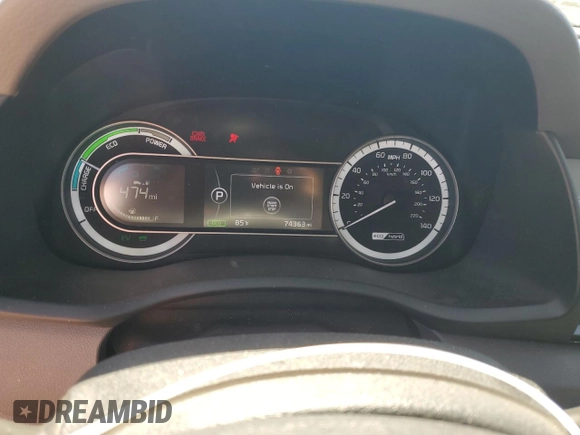 2018 Kia Niro EX with VIN KNDCC3LC7J5126758, listed as a Copart auction lot 63329674 with 74,363 mi miles and Salvage Title. Bid and sale history available at DreamBid. Image 9.