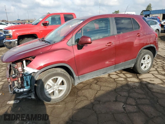 2022 Chevrolet Trax LS with VIN KL7CJNSM7NB505338, listed as a Copart auction lot 81132834 with 27,799 mi miles and Salvage Title. Bid and sale history available at carsss.com. Image 1.