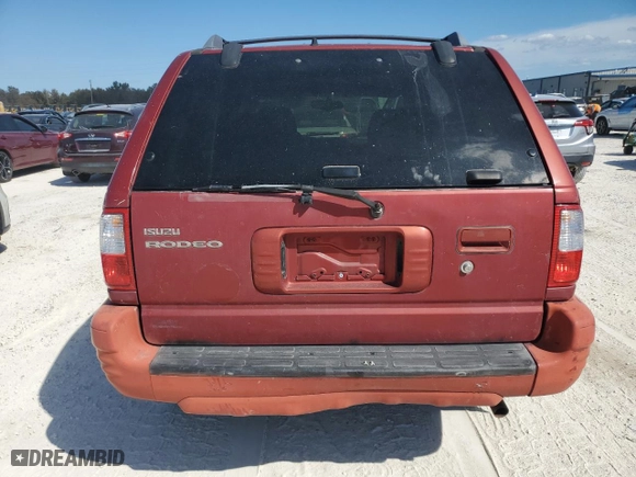 2001 Isuzu Rodeo S with VIN 4S2CK58W414317422, listed as a Copart auction lot 75123154 with 0 mi miles and Salvage Title. Bid and sale history available at carsss.com. Image 6.