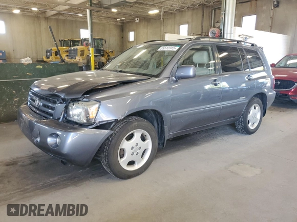 2007 Toyota Highlander w/3rd Row with VIN JTEDP21A970129098, listed as a Copart auction lot 55512315 with 187,344 mi miles and Salvage title. Bid and sale history available at DreamBid. Image 1.