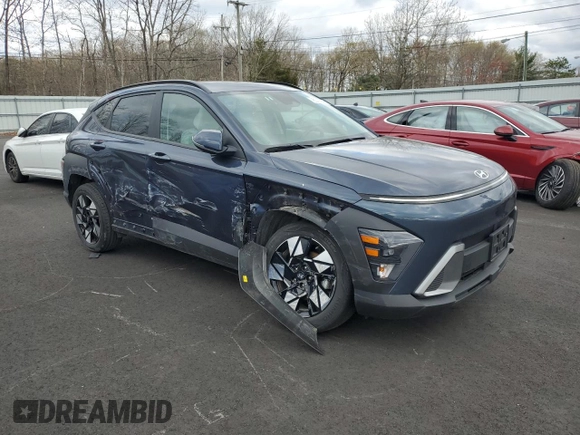 2024 Hyundai Kona SEL with VIN KM8HBCAB2RU105512, listed as a Copart auction lot 53104335 with 24,398 mi miles and Salvage Title. Bid and sale history available at carsss.com. Image 4.