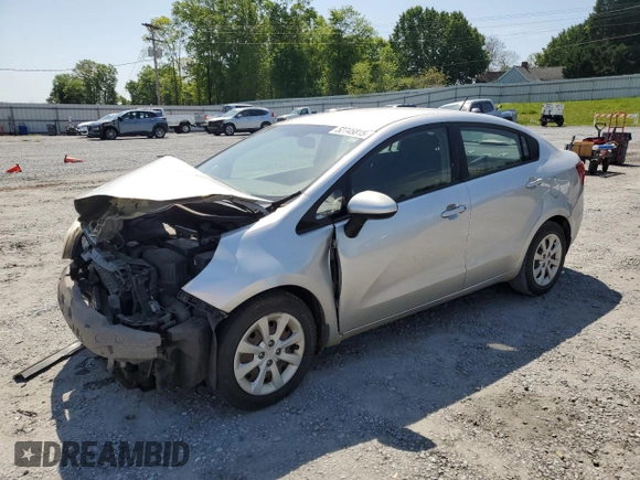 2013 Kia Rio LX with VIN KNADM4A36D6204176, listed as a Copart auction lot 52745815 with 138,655 mi miles and Salvage Title. Bid and sale history available at carsss.com. Image 1.