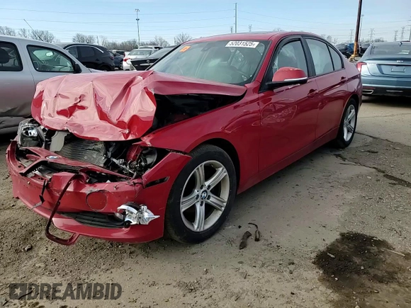 2013 BMW 3 Series 320i xDrive with VIN WBA3C3C57DF979366, listed as a Copart auction lot 52031525 with Not provided miles and Salvage title. Bid and sale history available at DreamBid. Image 11.